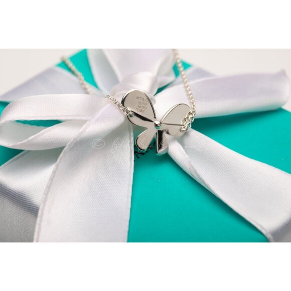 Tiffany & Co. Butterfly Bracelet"Love Bug" Return to Tiffany 18k Silver Rose Gol - Picture 6 of 8
